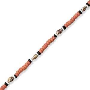  Pink Coco Bead Ankle Bracelet Adjustable Length Nassa 