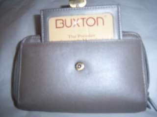 Buxton double ziparound Wallet,Platinum  