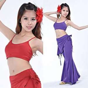 Dancing/Yoga Pure Color Soft Cotton Costume Set  Top Bra & Pants 