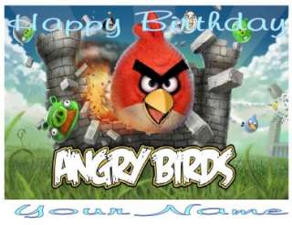 Angry Birds   Edible Photo Cake Topper   $3.00 ship  