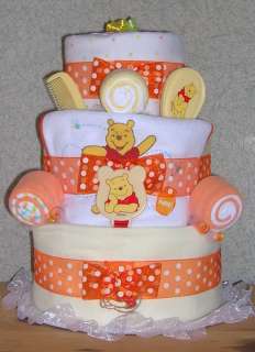 ELITE WINNIE THE POOH THEME DIAPER CAKE~GIFTS BY JAYDE  