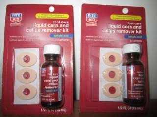 Lot of 2 Liquid Corn and Callus Remover Kit Compare to Dr Scholls by 