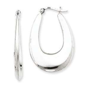  Sterling Silver Large Classic Hoop Earrings Jewelry