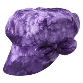   ® Girls Tie Dye Cabbie Hat with Bow   Purple.Opens in a new window
