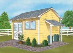 Utility Shed Building PLANS, yard, storage S  
