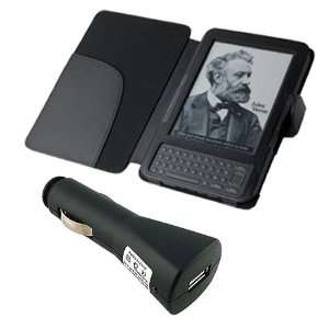   Book Reader Case Cover with Black USB Car Charger Electronics
