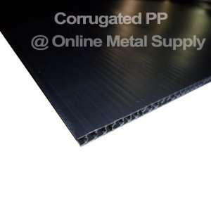  Corrugated Plastic Sheet Board 2mm x 24 x 48 Black   10 