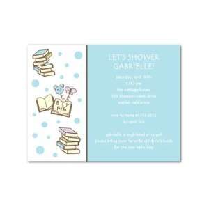  Shower Invitations   Baby Book Powder Blue By Sb Hello Little One