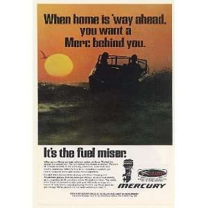  1969 Mercury Outboard Boat Motor Fuel Miser Print Ad 
