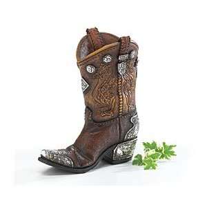 Boots And Spurs Western Cowboy Boot Vase For Western Home Decor 