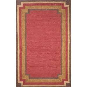  Ravella Border Red Indoor / Outdoor Rug Size 8 Square 