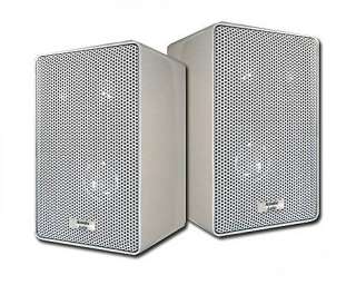 New Pair 200 Watt White 3 Way Bookshelf Home Speakers  