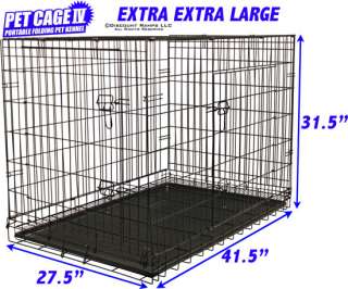 41.5 DOG CAGE CRATE CAT CARRIER PORTABLE KENNEL HOUSE (PET CAGE 4 XXL 