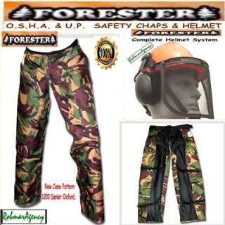 Foresters Best   Camouflage Chaps & Helmet Combo Set  