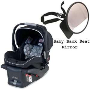  Britax   B Safe Infant Car Seat in Black w Back Seat Mirror Baby