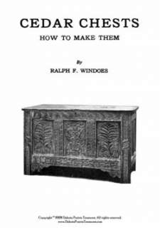 Make Cedar Chests Book Titanic Era How to 1918  