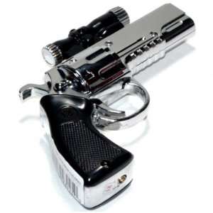  357 Magnum Gun Butane Torch Lighter with Laser Pointer Gun 