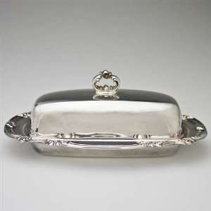 Butter Dish by Gorham, Silverplate Scroll Design