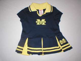 Michigan Wolverines Kids Cheerleader S/S Dress sz 3T  