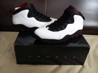 Nike Air jordan Retro 10 X Chicago Bulls White Red Black 2012 size 11 