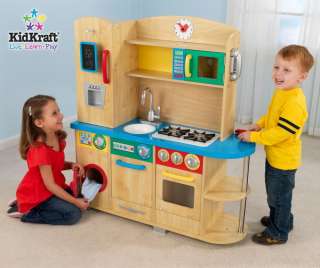 New Kids Pretend Kitchen Wooden Children Play Toy KidKraft Cook 