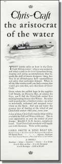 1929 Chris Craft Boats Aristocrat of the Water Print Ad  