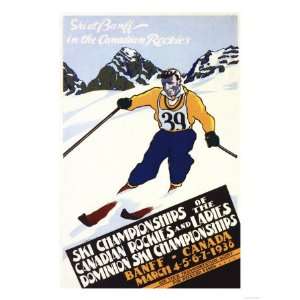  Banff, Alberta, Canada   Dominion Ski Championship Poster 