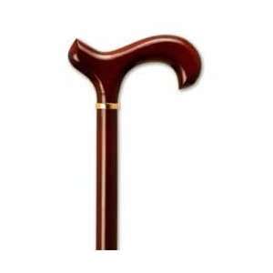  Wood Cane With Derby Handle and Collar Rosewood Stain 