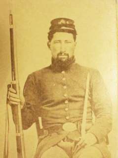 Civil War photograph soldier with rifle & bayonet  