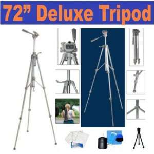Tripod with Carrying Case + Digital Camcorder Accessory Kit for Canon 