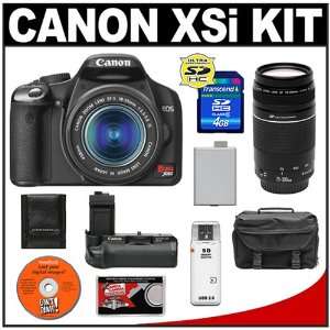 Canon EOS Digital Rebel XSi 12.2 Megapixel SLR Camera (BLACK) with 