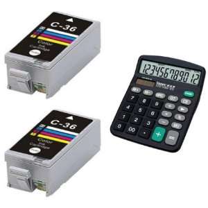   12 digit solar calculator for PIXMA iP100 (2 Pack)