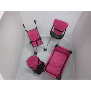 Mommy & Me Doll Travel Set / Set of 5 Stroller, High Chair, Bouncer 