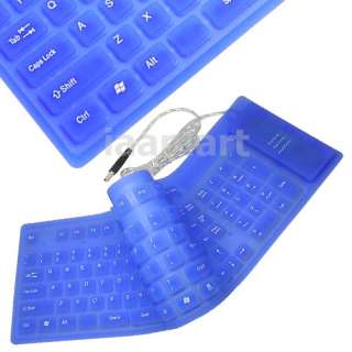   109 Keys Silicone Flexible Keyboard for PC Laptop Win7 Mac  