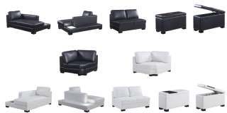 T35 Modern Living Room Sectional Sofa Couch Get Black/White in Cozy 
