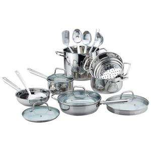   ® 16pc Stainless Steel Cookware and Utensil Set Lifetime Warranty