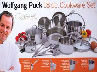 Wolfgang Puck Stainless Steel 18 piece Cookware Set  