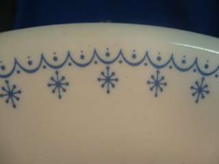 Corelle Dinnerware SNOWFLAKE BLUE Serving Platter 12 x 10 White 
