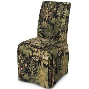  Parson Chair Slipcover Long Tropical Black