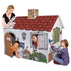  Discovery Kids Cardboard Color Me Play House Toys & Games