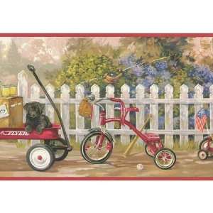  RADIO FLYER wagon tricycle kids WALL PAPER BORDER singl 