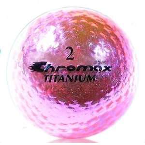  Chromax Metallic Pink Ladies Golf Balls   Pack of 6 Golf Balls 