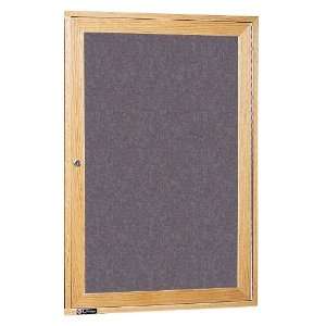  3070 Wood Frame Bulletin Board Cabinet
