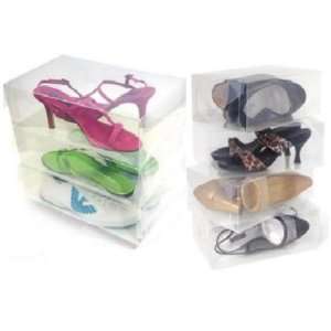  Plastic Shoe Storage Transparent Boxes Container for Shoes Closet 