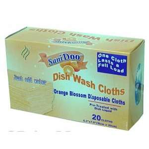  Dish Wash Cloths 20 Clothes Orange Scented Disposable 