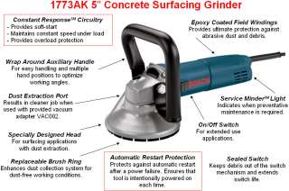  Bosch 1773AK 5 Inch Concrete Surfacing Grinder