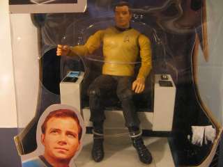 NIB Star Trek Captain Kirk Figure Commander Chair  