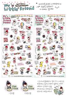 Korea Diary Notebook Decorative Stickers 6 Sheets 22844  