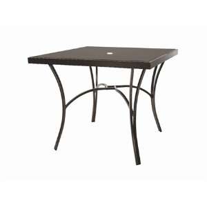  Homecrest Faux Leather Steel 42 Square Metal Counter Table 