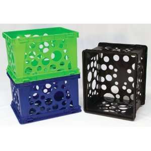  Storex Letter/Legal File Crates   Green